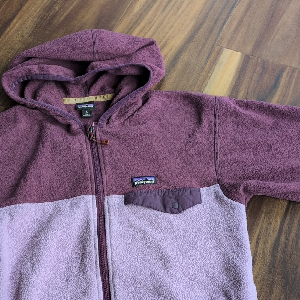 Patagonia Kids' Two-Tone Zip Up Fleece Hoodie